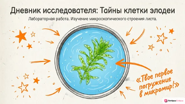 Обложка презентации к уроку «Растительная клетка, ее изучение»