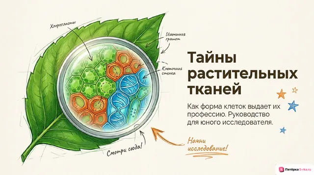 Обложка презентации к уроку «Растительные ткани, их функции»