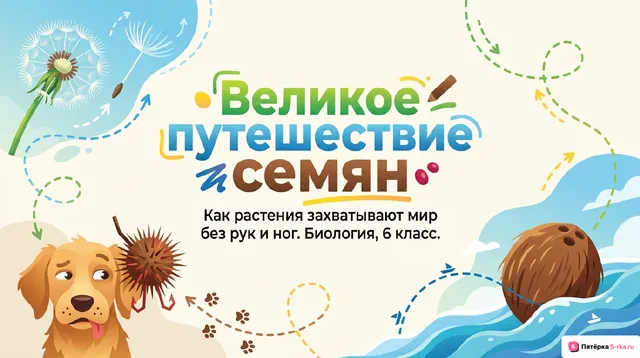 Обложка презентации к уроку «Распространение плодов и семян в природе»
