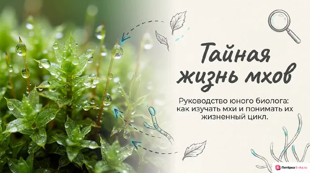 Обложка презентации к уроку «Общая характеристика и строение мхов»