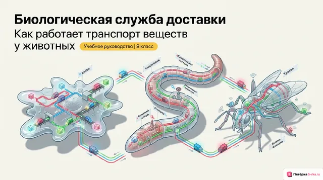 Обложка презентации к уроку «Транспорт веществ у беспозвоночных животных»