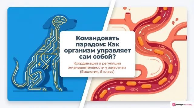 Обложка презентации к уроку «Координация и регуляция жизнедеятельности у животных»