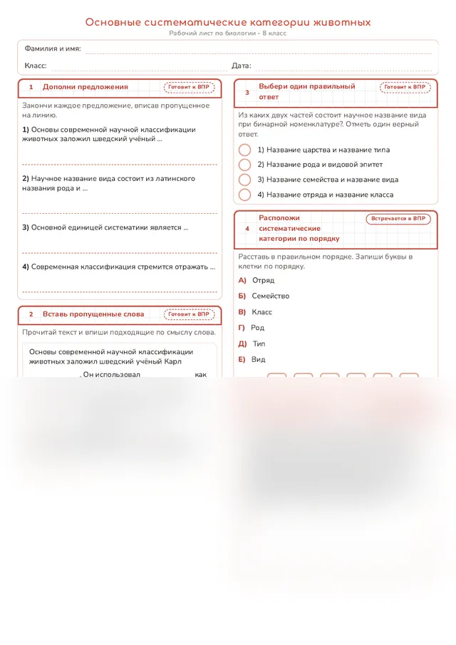 Начало рабочего листа