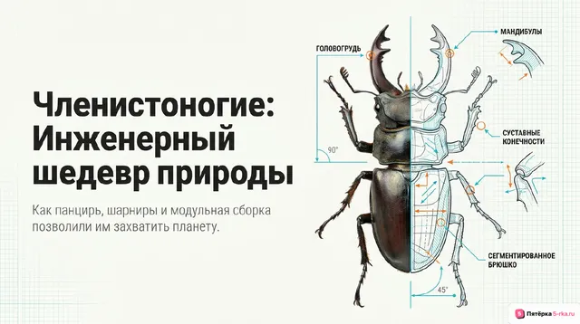 Обложка презентации к уроку «Общая характеристика членистоногих»