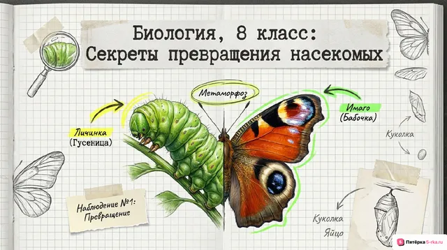 Обложка презентации к уроку «Насекомые с неполным превращением»