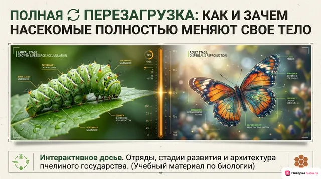 Обложка презентации к уроку «Насекомые с полным превращением»