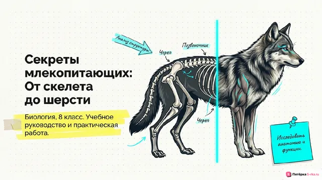 Обложка презентации к уроку «Особенности строения млекопитающих»