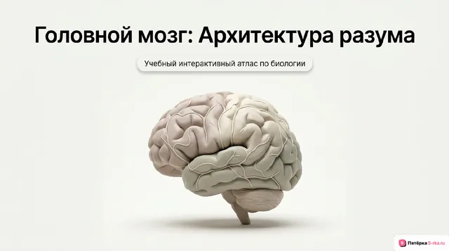 Обложка презентации к уроку «Головной мозг, его строение и функции»