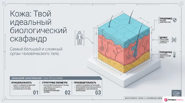 Обложка презентации к уроку «Строение и функции кожи»