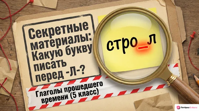 Обложка презентации к уроку «Правописание гласной перед суффиксом -л- в формах прошедшего времени глагола»