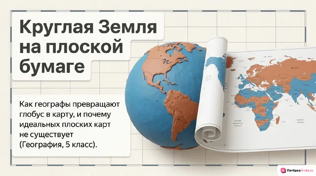 Обложка презентации к уроку «Различия глобуса и географических карт»