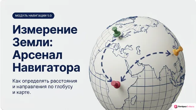 Обложка презентации к уроку «Определение расстояний по глобусу»