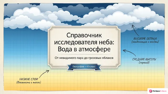 Обложка презентации к уроку «Вода в атмосфере»