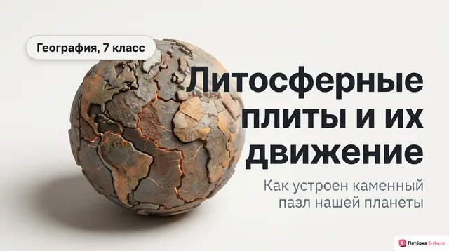 Обложка презентации к уроку «Литосферные плиты и их движение»