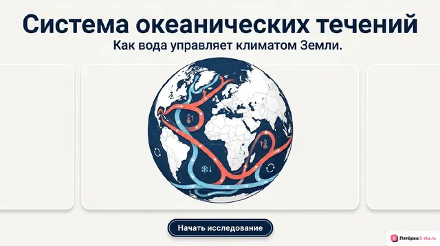 Обложка презентации к уроку «Система океанических течений»