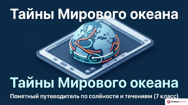 Обложка презентации к уроку «Соленость и карта солености поверхностных вод Мирового океана»