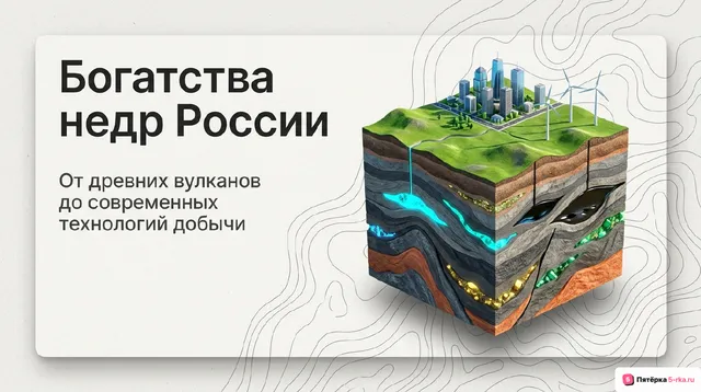 Обложка презентации к уроку «Минеральные ресурсы страны и проблемы их рационального использования»
