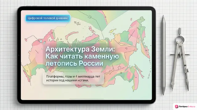 Обложка презентации к уроку «Основные этапы формирования земной коры на территории России»
