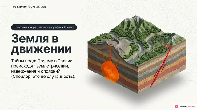 Обложка презентации к уроку «Практическая работа "Объяснение распространения по территории России опасных геологических явлений"»