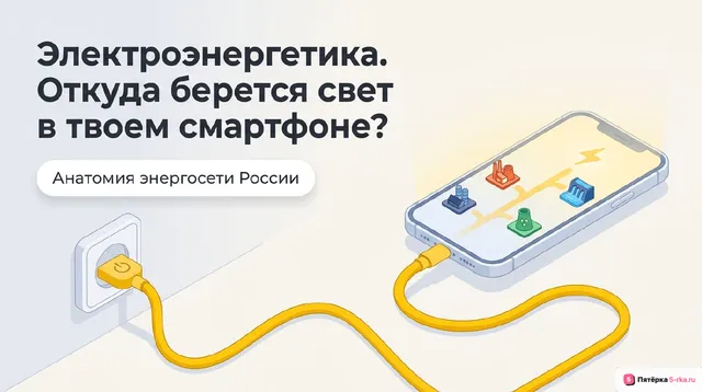Обложка презентации к уроку «Электроэнергетика»
