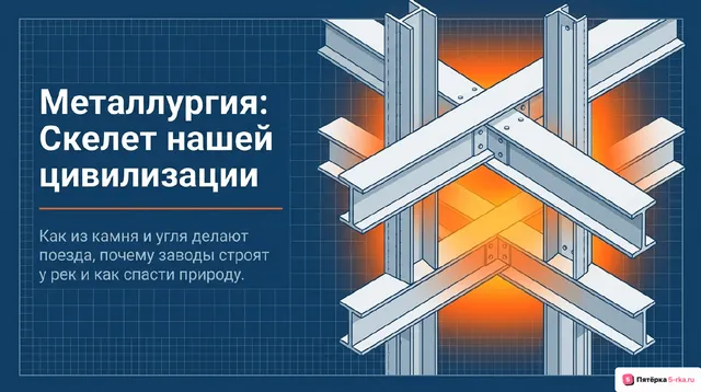 Обложка презентации к уроку «Металлургический комплекс»