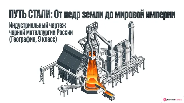 Обложка презентации к уроку «Место России в мировом производстве чёрных металлов»