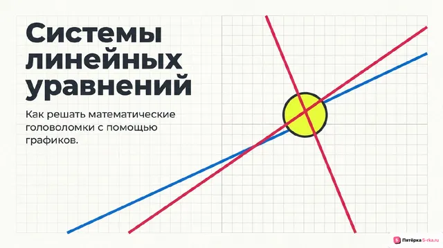 Обложка презентации к уроку «Система двух линейных уравнений с двумя переменными»