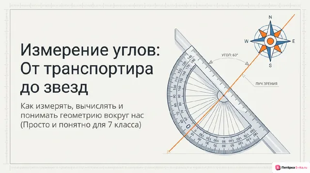 Обложка презентации к уроку «Измерение линейных и угловых величин, вычисление отрезков и углов»