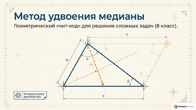 Обложка презентации к уроку «Метод удвоения медианы»