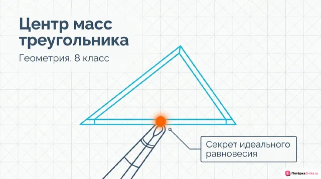 Обложка презентации к уроку «Центр масс в треугольнике»