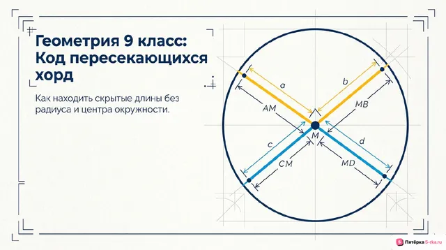 Обложка презентации к уроку «Теорема о произведении отрезков хорд, теорема о произведении отрезков секущих, теорема о квадрате касательной»