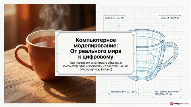 Обложка презентации к уроку «Этапы компьютерного моделирования»