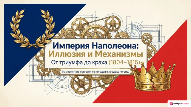 Обложка презентации к уроку «Империя Наполеона Бонапарта: от триумфа до краха»