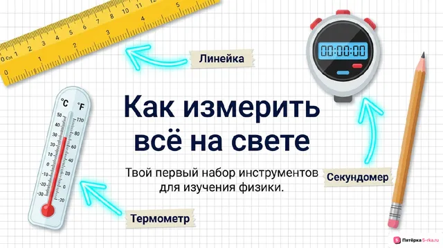 Обложка презентации к уроку «Физические величины и их измерение»