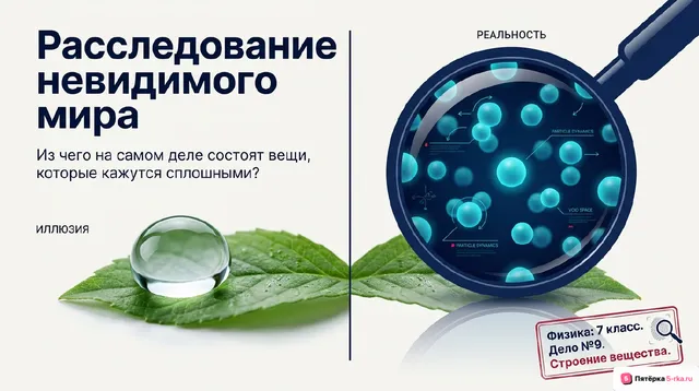 Обложка презентации к уроку «Строение вещества»