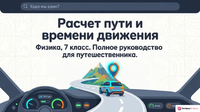 Обложка презентации к уроку «Расчет пути и времени движения»