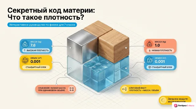Обложка презентации к уроку «Плотность вещества»