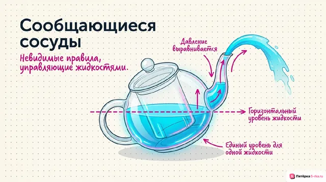 Обложка презентации к уроку «Сообщающиеся сосуды»