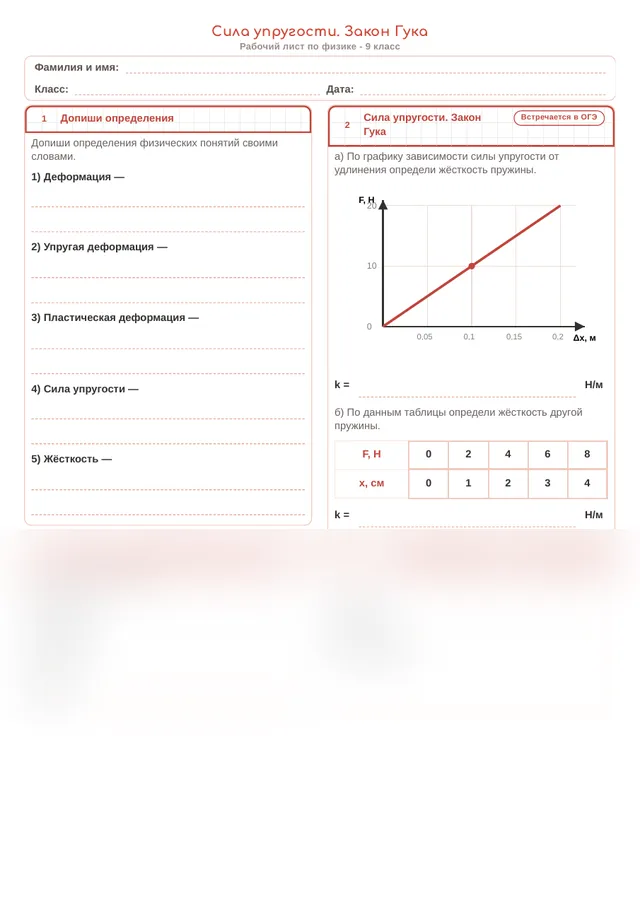 Начало рабочего листа