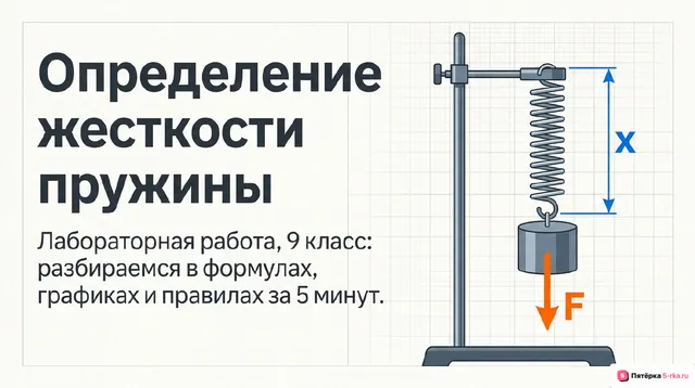 Обложка презентации к уроку «Лабораторная работа «Определение жесткости пружины»»