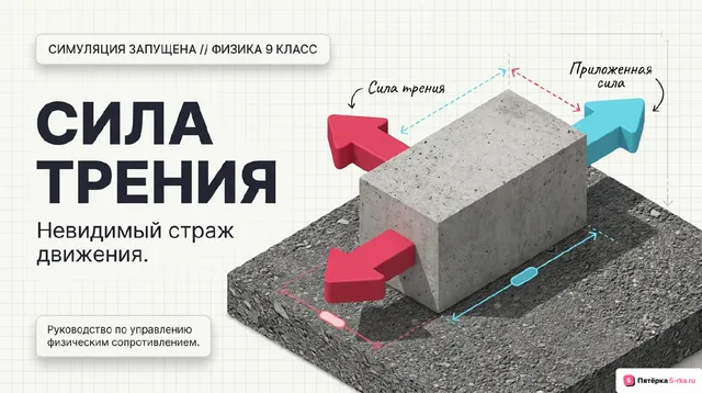 Обложка презентации к уроку «Сила трения»