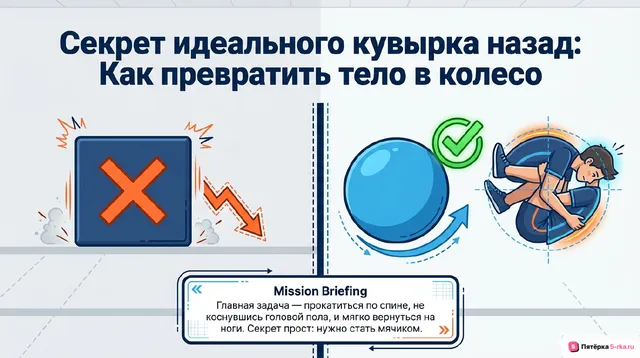 Обложка презентации к уроку «Кувырок назад в группировке»