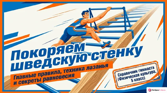 Обложка презентации к уроку «Упражнения на гимнастической лестнице»