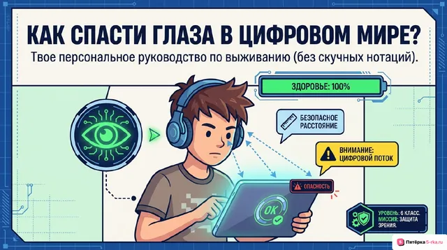 Обложка презентации к уроку «Упражнения для профилактики нарушения зрения»
