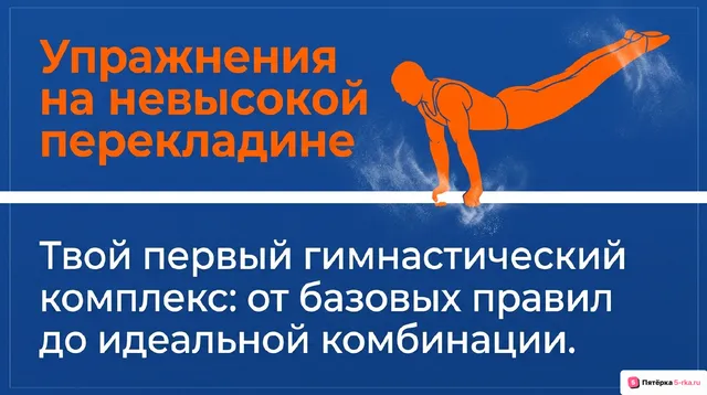 Обложка презентации к уроку «Упражнения на невысокой гимнастической перекладине»