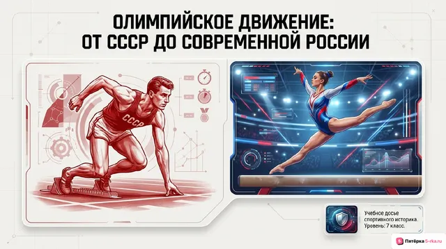 Обложка презентации к уроку «Олимпийское движение в СССР и современной России»