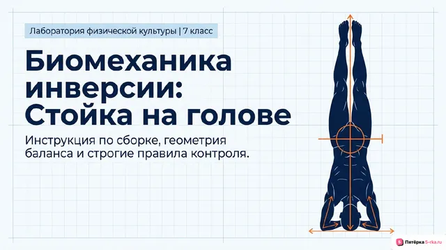 Обложка презентации к уроку «Стойка на голове с опорой на руки»