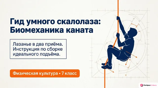 Обложка презентации к уроку «Лазанье по канату в два приёма»