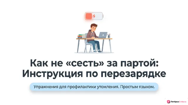 Обложка презентации к уроку «Упражнения для профилактики утомления»