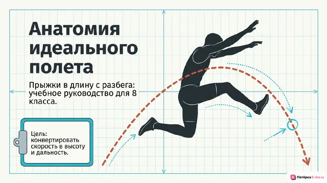 Обложка презентации к уроку «Прыжки в длину с разбега»